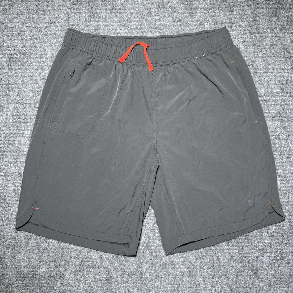 Saxx Gainmaker 2N1 Shorts Men XL Gray BallPark Pouch 9" Athletic Gym Run Lined